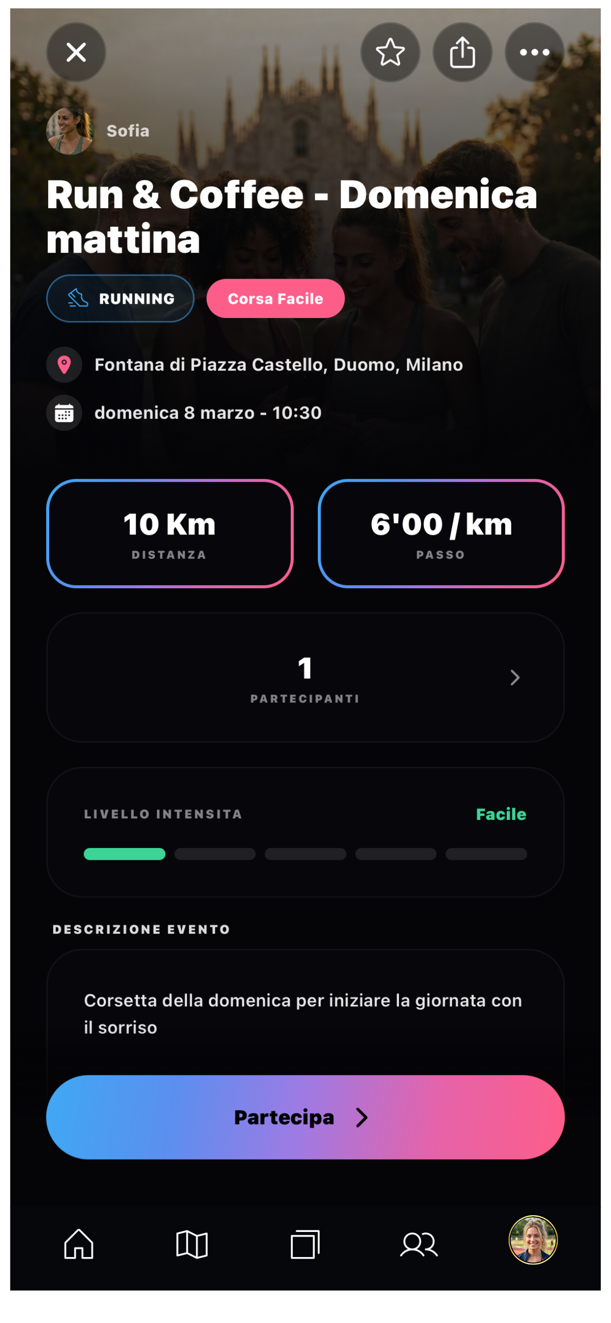 Affinyd App - Schermata principale