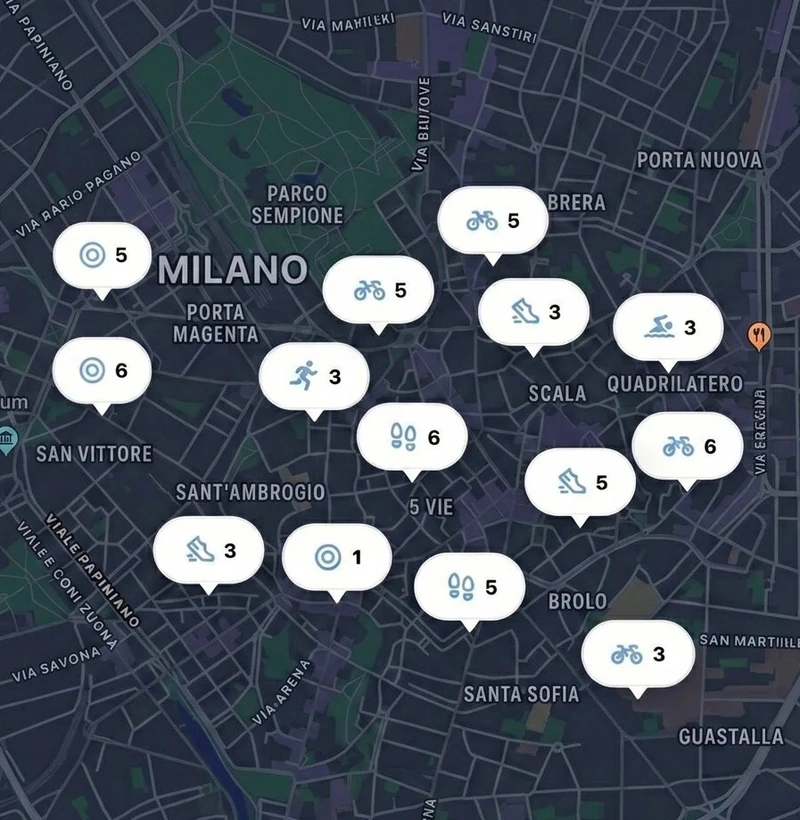 Mappa attività sportive